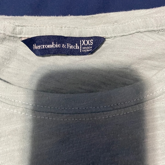 Abercrombie & fitch crop top. XXS size. Soft light green/teal material. - Picture 2 of 4